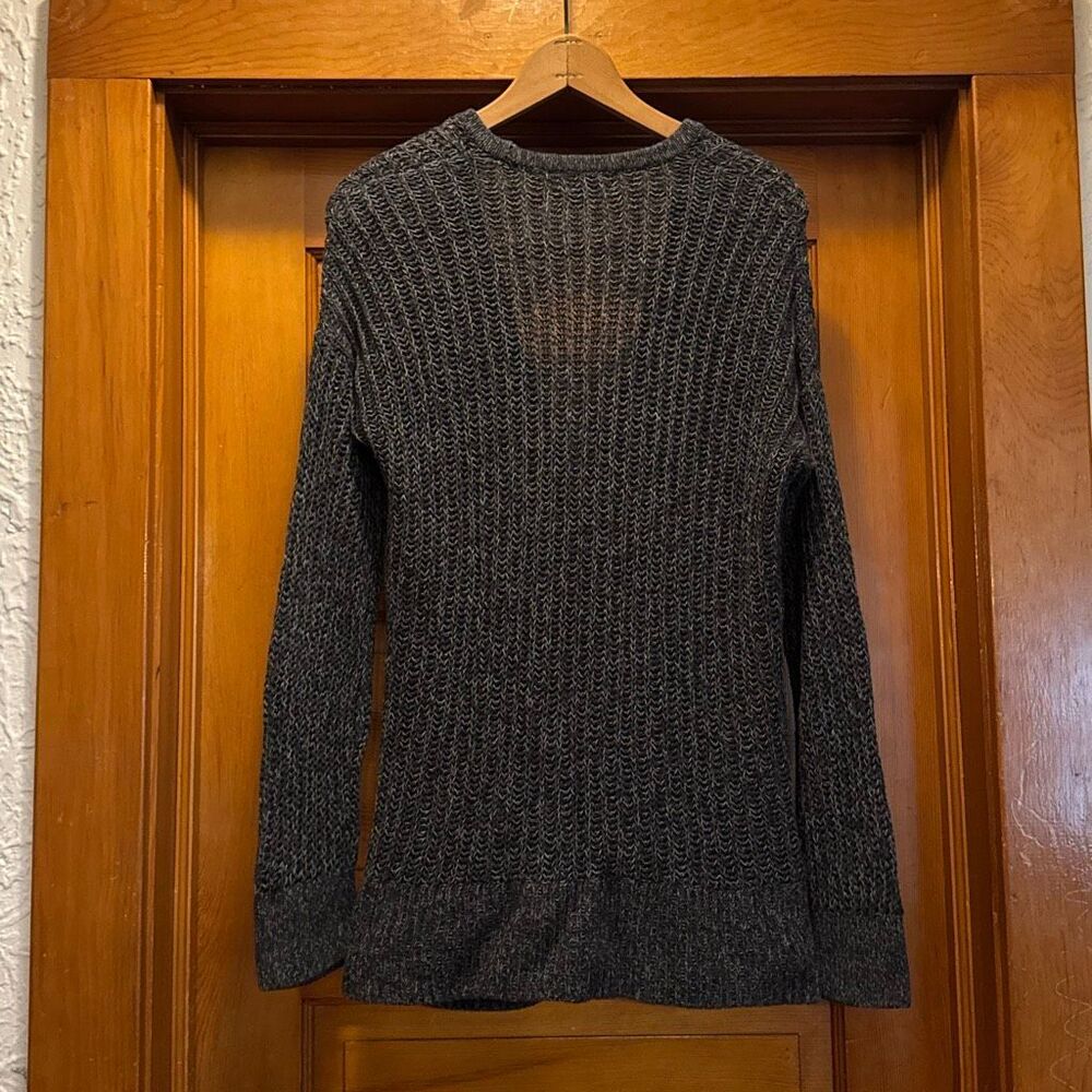 American Eagle Outfitters Charcoal Gray Knit Button-Up Cardigan - Picture 5 of 8